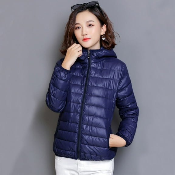 Aboser Women Puffer Jacket with Hood Winter Full Zip Cropped Coat Lightweight Dolman Down Jackets Slim Fit Quilted Coats with Pocket