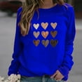 thumbnail image 1 of Aboser Women Valentine's Day Pullover Sweatshirts Heart Print Sweater Tops Long Sleeve Crewneck Shirts Fashion Loose Blouse Teen Girls Sweatshirt, 1 of 6