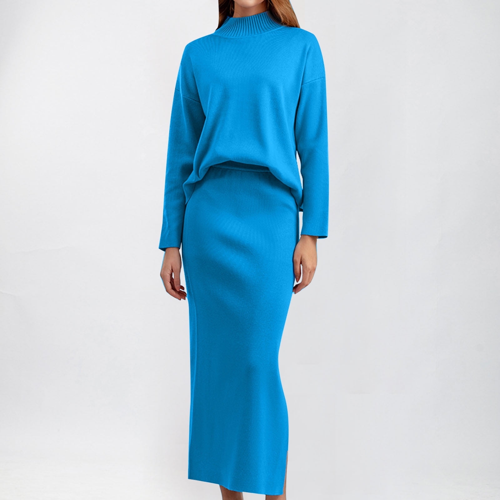 Two piece cut-out sweater suspender mesh skirt  2385 main image 0