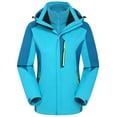 thumbnail image 1 of Aboser Women's 3-in-1 Mountain Ski Jacket Trendy Winter Warm Hooded Windbreaker Slimming Fleece Lined Rain Jacket Plus Size Waterproof Coats, 1 of 4