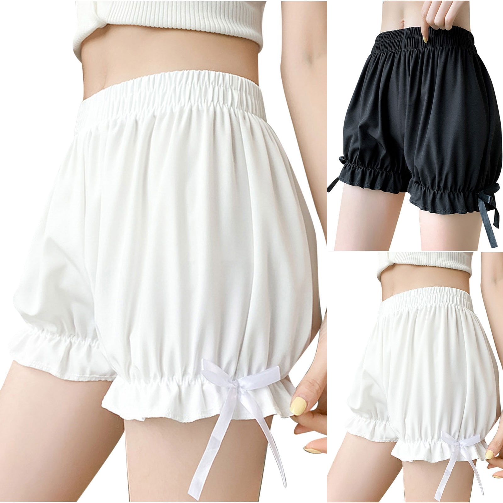 Aboser Women's Adult Lace Safety Underpants Japanese Ruffled Trim Pumpkin Shorts Dance Bloomers Pettipants Safety Underpants 2026