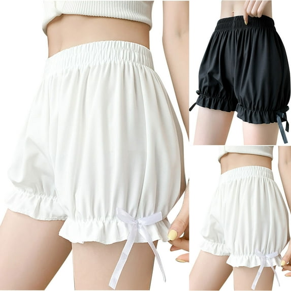 Aboser Women's Adult Lace Safety Underpants Japanese Ruffled Trim Pumpkin Shorts Dance Bloomers Pettipants Safety Underpants 2026