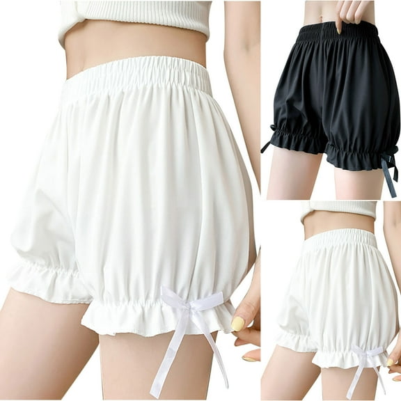 Aboser Women's Adult Lace Safety Underpants Japanese Ruffled Trim Pumpkin Shorts Dance Bloomers Pettipants Safety Underpants 2026