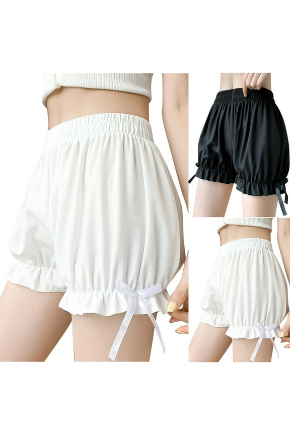 Women's Adult Lace Safety Underpants Japanese Ruffled Trim Pumpkin Shorts Dance Bloomers Pettipants Safety Underpants 2026