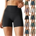 thumbnail image 1 of Aboser Women's Biker Shorts High Waisted No Front Seam Shorts Tummy Control Yoga Shorts Stretchy Casual Workout Shorts for Gym Running Fitness, 1 of 6