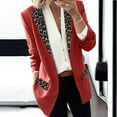 thumbnail image 1 of Aboser Women's Blazer Trendy Leopard Print Cardigan Casual Lapel Long Sleeve Jacket Button Work Office Coat with Pockets, 1 of 4