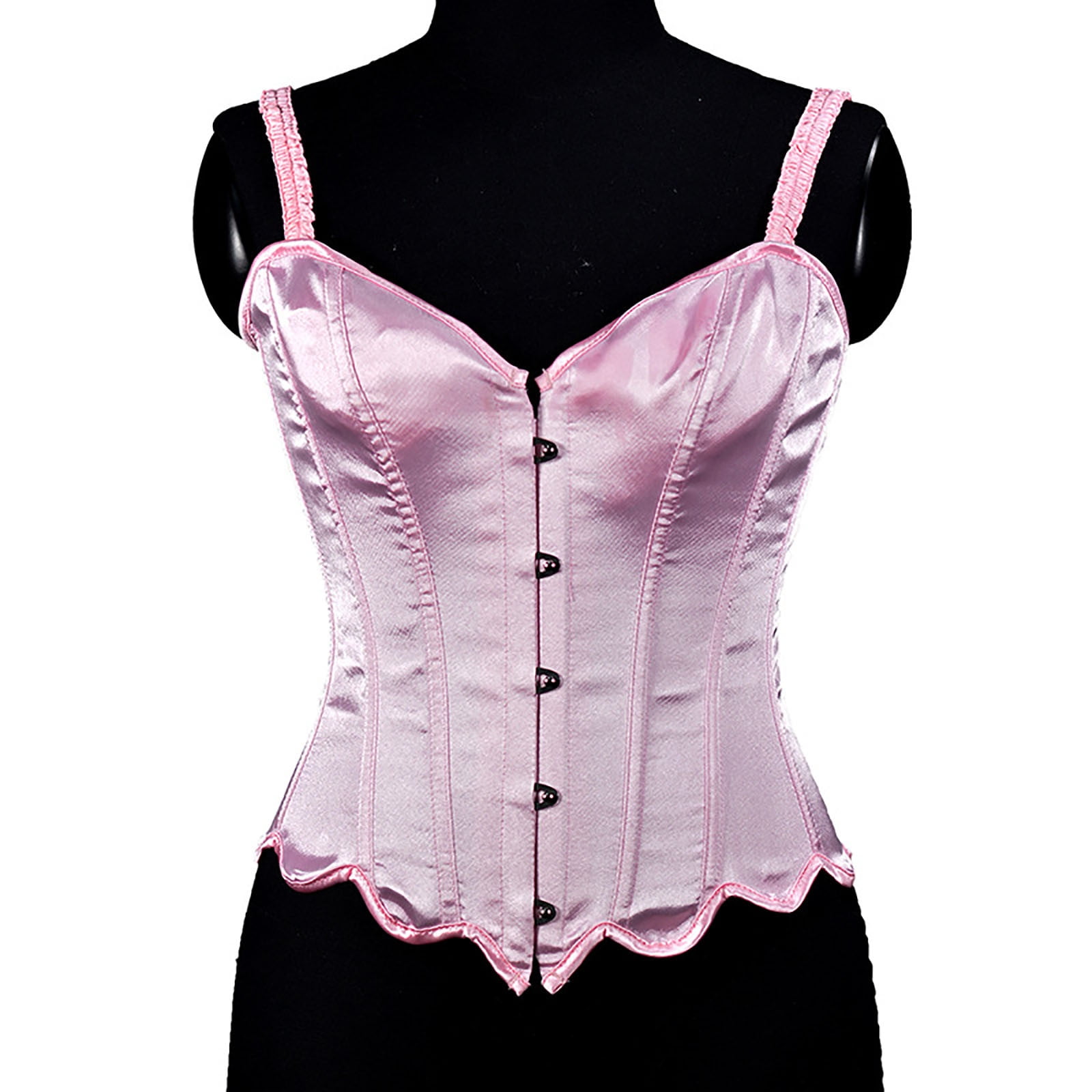 Satin Hook and Eye Corset Top (Available in Pink, Green, and Black)