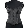 Aboser Women's Corset Elastic Straps Bustier Top Eyelet Lace Up