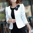 thumbnail image 1 of Aboser Women's Cropped Blazer & Suit Jackets Solid Lightweight Jacket Double Breasted Long Sleeve Cardigan Business Casual Blazers, 1 of 9