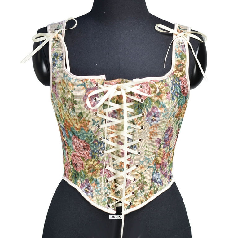 Supportive Boning Vintage-Inspired Pink Lace Corset Top Supportive Boning Vintage-Inspired Pink Lace Corset Top