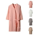 thumbnail image 1 of Aboser Women's Fuzzy Flannel Robes Quick Dry Kimono Robe Comfy Moisture Wicking Bathrobes Soft Long Sleeve Plush Loungewear with Pockets Coffee Free Size, 1 of 7