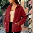 thumbnail image 1 of Aboser Women's Jacquard Fleece Jackets Faux Fur Sherpa Lined Warm Coat Lapel Button Down Long Sleevejackets Fuzzy Winter Coats Outwear, 1 of 9