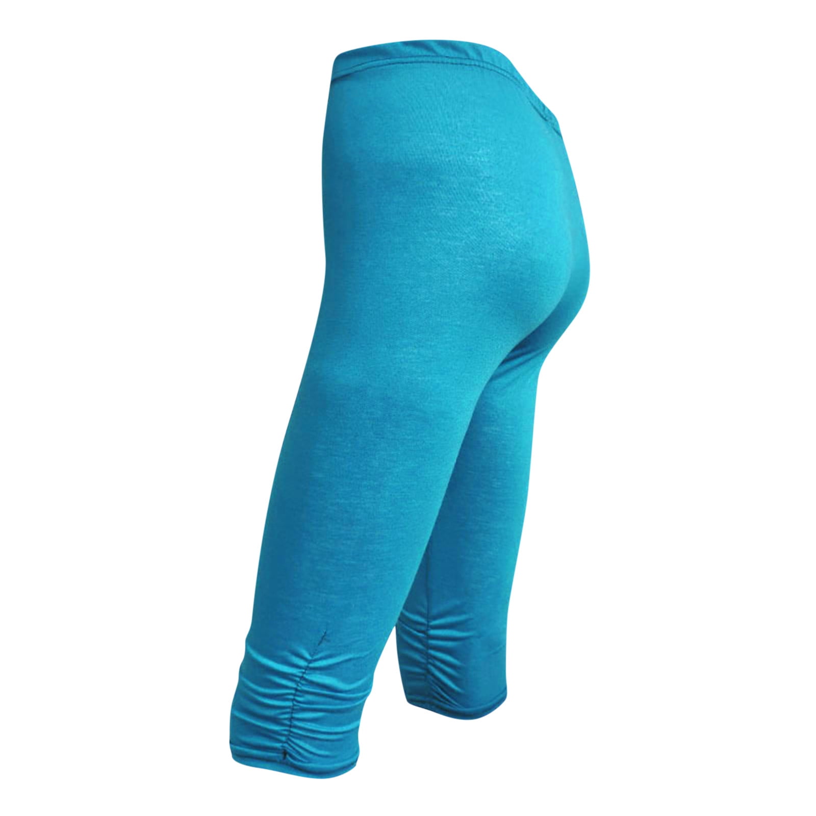 Aboser Women's Knee-Length Leggings High Waist Capri Biker Shorts Plus ...