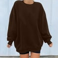 thumbnail image 1 of Aboser Women's Oversized Sweatshirts Pullover Trendy Long Sleeve Fall Blouses Casual Solid Crewneck Workout Tops Fleece Soft Shirts, 1 of 6