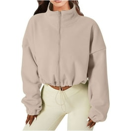 Khaki oversized zip front sweater 2025