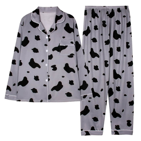 Aboser Women's Pajama Sets Sale Winter 2 Piece Outfits Comfortable Home Pajamas Set Long Sleeve Loungewear with Pocket