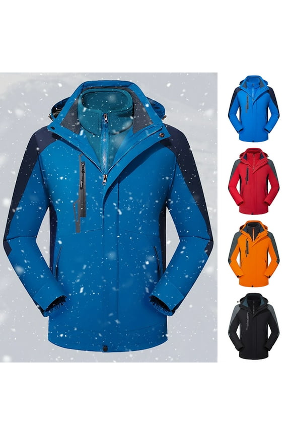 Women's Ski Jacket Waterproof 3 in 1 Winter Jackets Warm Fleece Lined Hooded Windbreaker Outdoor Snowboard Mountain Snow Coats with Pockets