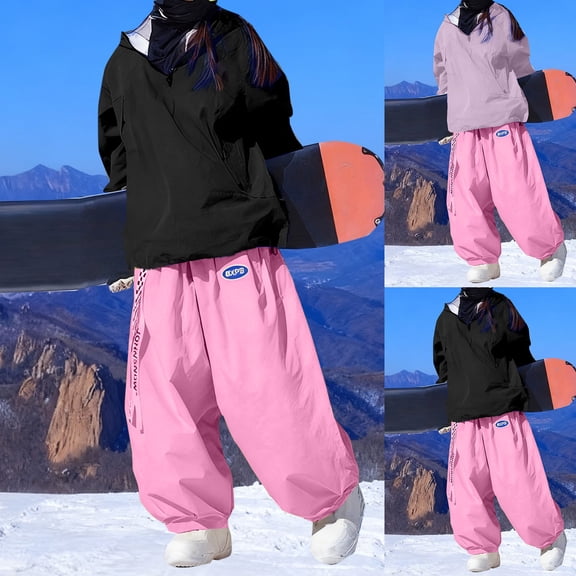 Aboser Women's Ski Suit Two Piece Winter Windproof Snowsuit Boyfriend Skiing Jackets and Pants Sets Thicken Warm Snowboarding Snow Suits