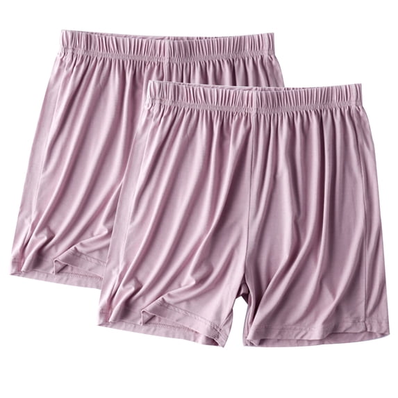 Aboser Women's Sleep Pajama Shorts 2 Pack Stretchy Pjs Shorts Comfy Elastic Waist Lounge Buttoms Soft Loose Fit Pajamas Shorts Casual Homewear
