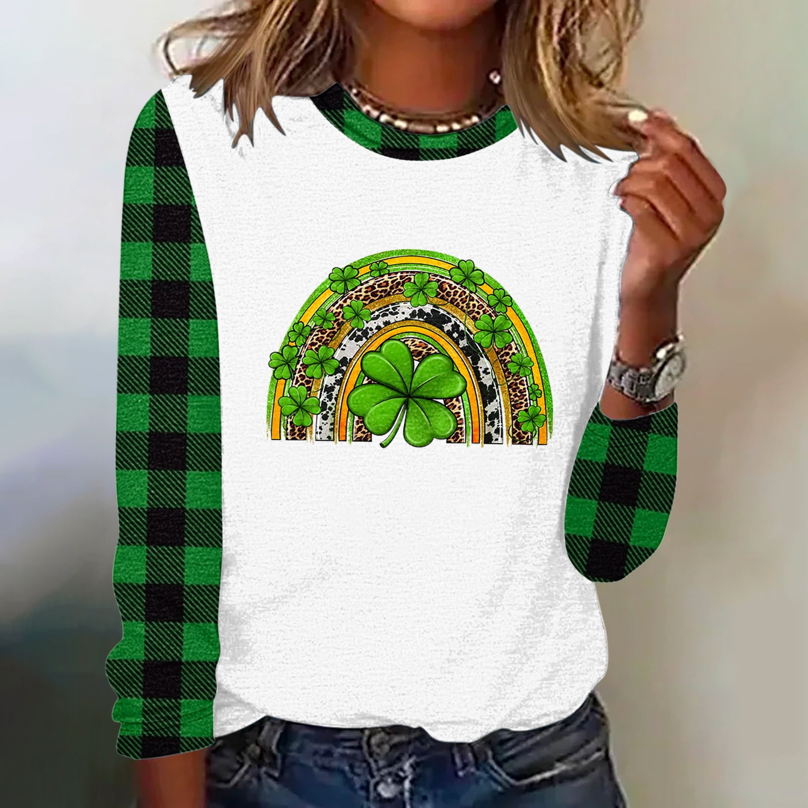 st paddys day plus size tops