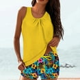 thumbnail image 1 of Aboser Women's Tummy Control Tankini Swimsuits with Boyley Shorts Plus Size Hawaii Print Bathing Suit High Waisted Two Piece Tankinis Set Summer Casual Modest Beachwear, 1 of 6