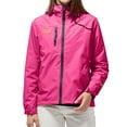 thumbnail image 1 of Aboser Women's Waterproof Rain Jackets Thicken Fleece Jacket Outdoor Hiking Climbing Raincoats Reversible Hooded Coats Zipper Up Windproof Outerwear Coat, 1 of 2
