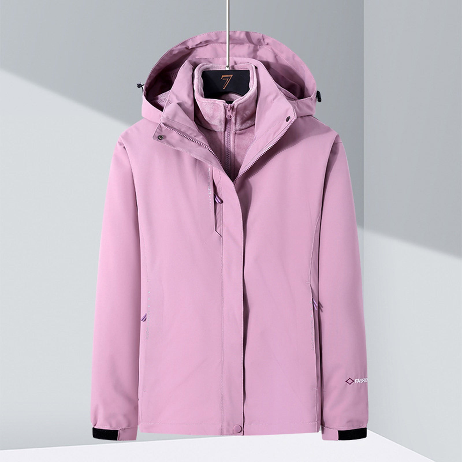 Aboser Women's Winter 3 in 1 Ski Jacket Thermal Hooded Windbreaker