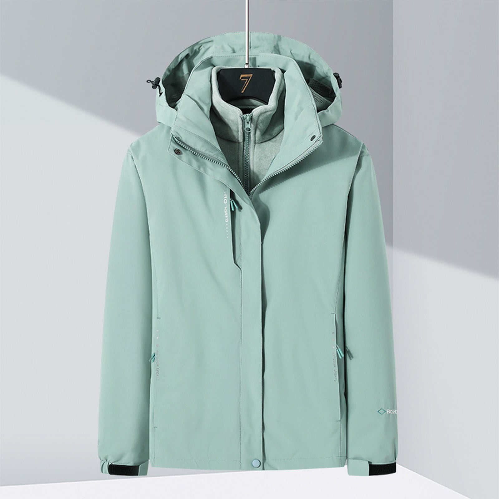 Aboser Women's Winter 3 in 1 Ski Jacket Thermal Hooded Windbreaker