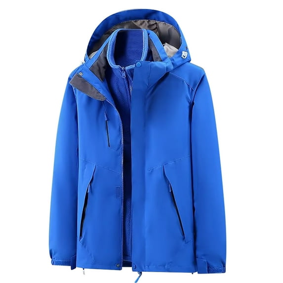Aboser Women's Winter Fleece Snow Coats 3-in-1 Waterproof Rain Jacket Warm Mountain Snow Coats Outdoor Hooded Windbreaker Athletic Thench Jackets