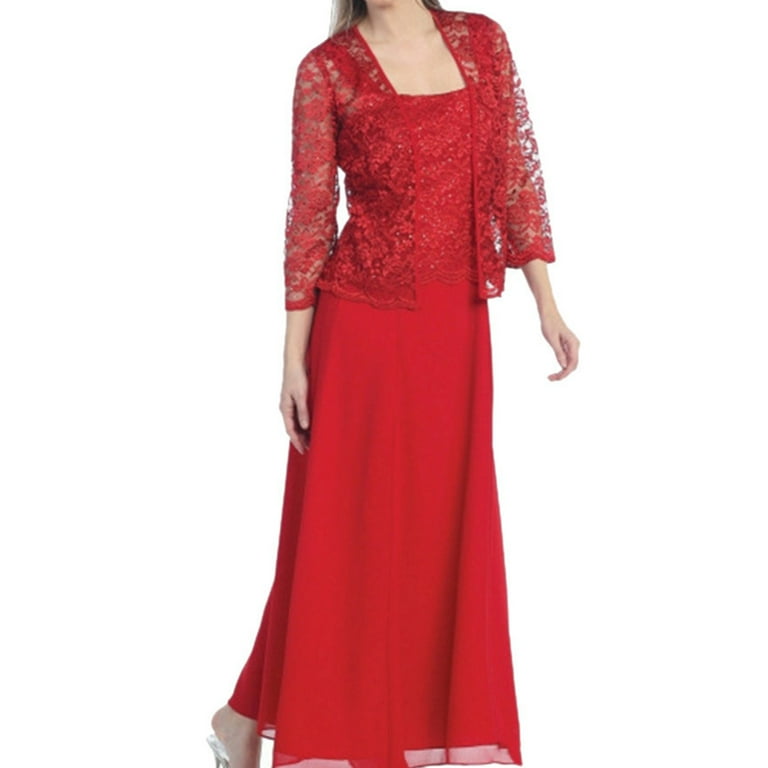 Aboser Womens 2 Piece Dress Outfits for Wedding Guest Prom Dresses Chiffon Lace Cardigan with Flowy Long Dress Sets Ladies Evening Party Dresses,