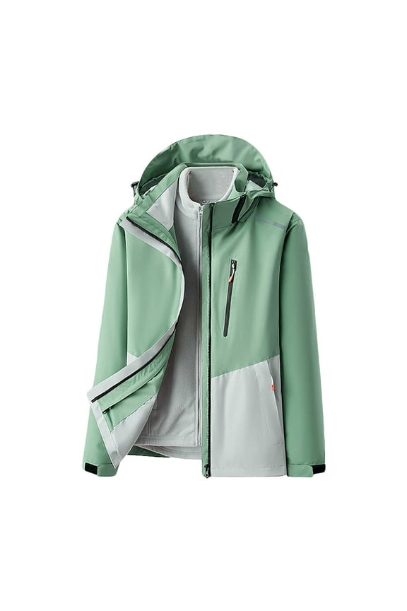 Waterproof Ski Jackets for Women 3 in 1 Mountain Snow Jacket Coat Windproof Warm Fleece Parkas Winter Coats Hooded Rain Jacket on Clearance Sale