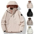 thumbnail image 1 of Aboser Womens 3 in 1 Waterproof Ski Jacket Winter Outdoor Snowboard Rain Jackets Plus Size Fleece Lined Windbreaker with Detachable Hood, 1 of 8