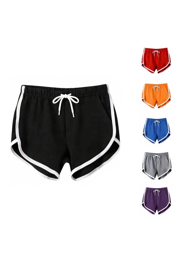 Womens Athletic Shorts Gym Yoga Running Shorts Drawstring High Waisted Dolphin Shorts Summer Casual Sweat Shorts Breathable Sports Dance Shorts