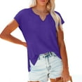thumbnail image 1 of Aboser Womens Athletic Tank Tops Loose Fit Cap Sleeve T Shirt Summer Casual V Neck Tee Blouses Solid Basic Tees, 1 of 7