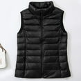 thumbnail image 1 of Aboser Lightweight Down Vest Women Thermal Stand Collar Puffer Jacket Winter Sleeveless Quilted Gilet Soft Zip Up Outerwear Casual Solid Color Vests Jackets, 1 of 3