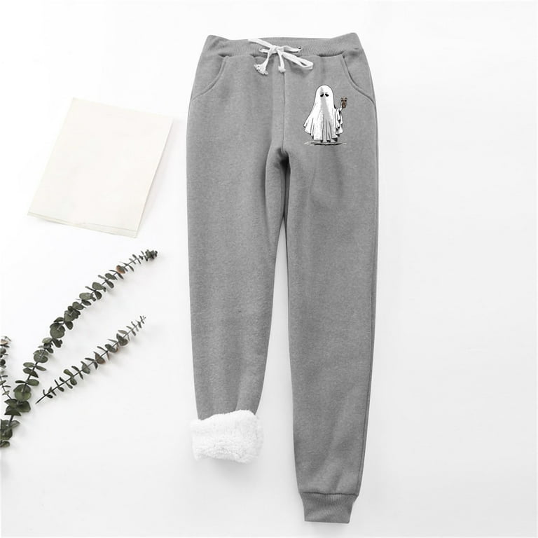 Aboser Womens Fleece Lined Jogger Pants Winter Thermal Sweatpants