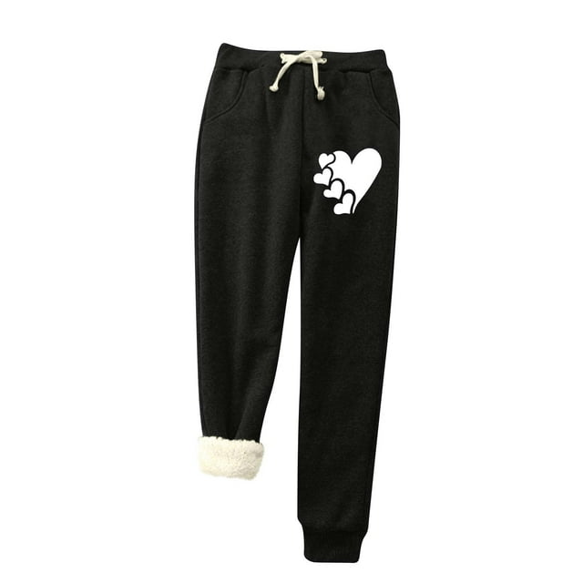 Aboser Womens Fleece Lined Sweatpants Thermal Thick Warm Pants Cashmere ...
