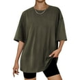 thumbnail image 1 of Aboser Womens Gym Workout Shirts Moisture Wicking Summer Tops Casual Short Sleeve T Shirt Women Preppy Clothes Oversized Crewneck Basic Tees, 1 of 3