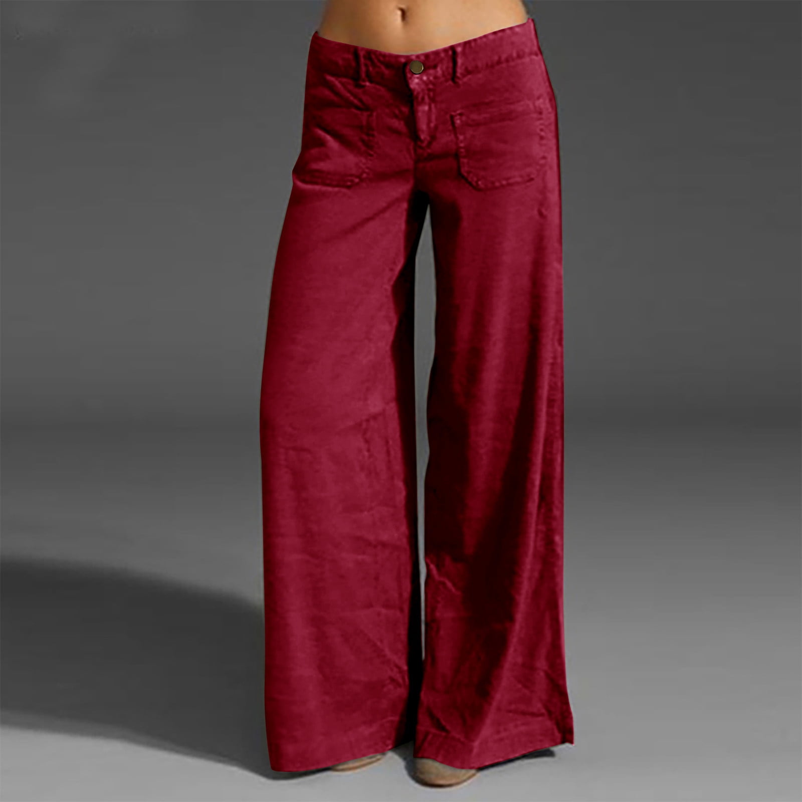 【新品未使用】DRESS CAMP RED stretch pants y2k Aboser Womens High Waisted Jeans Loose Wide Leg Pants for