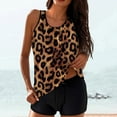 thumbnail image 1 of Aboser Womens Leopard Printed Tankini Swimsuits Plus Size High Waisted Bathing Suit Tummy Control 2 Piece Beachwear Loose Fitted Modest Swim Suits, 1 of 6