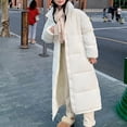 thumbnail image 1 of Aboser Womens Long Puffer Jacket Coat Warm Thicken Puffy Quilted Jackets Ankle Length Winter Coats Solid Stand Collar Overcoat, 1 of 8