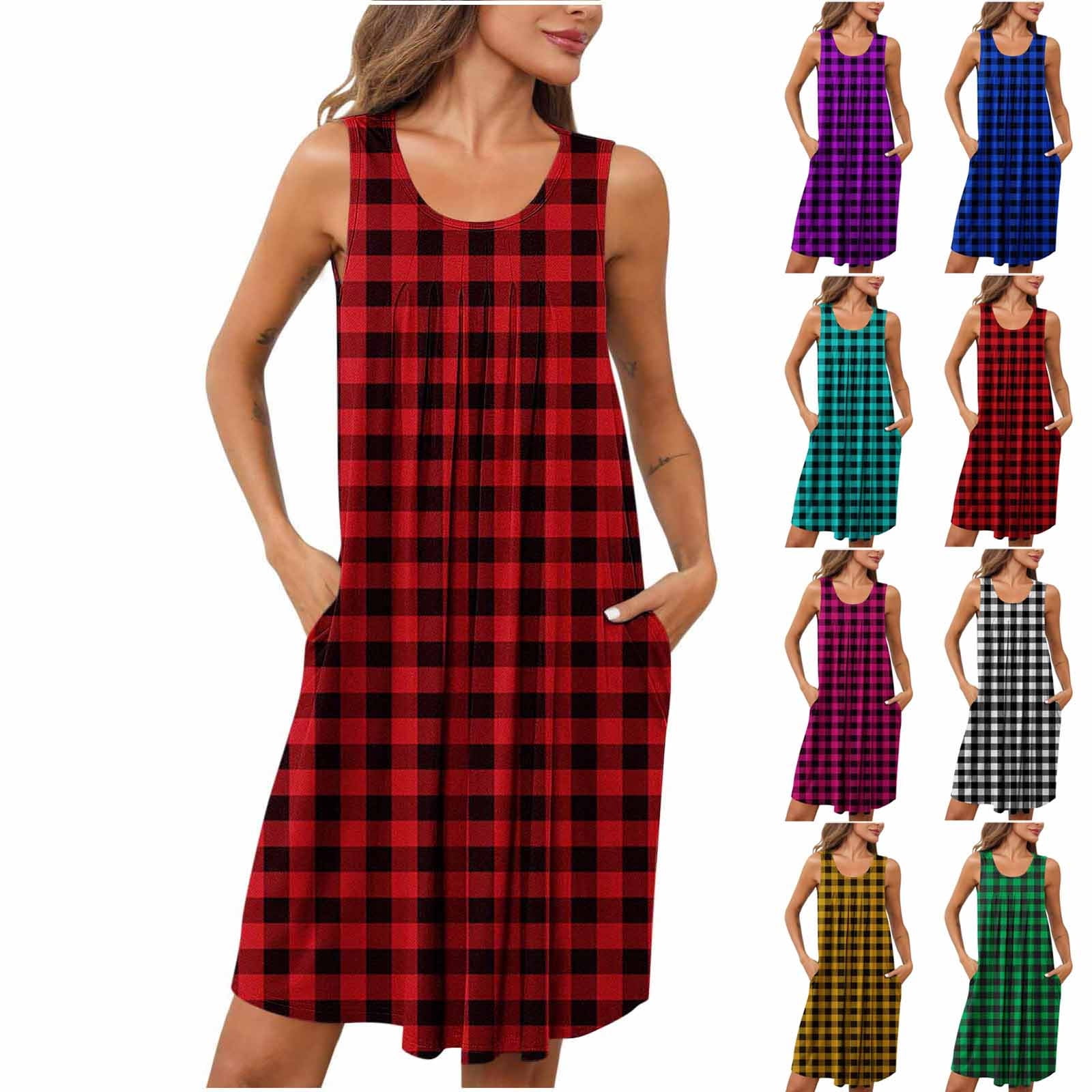 WiWi Women's Bamboo Viscose Nightgown – Sleeveless Tank Sleep Dress, Plus Size S-4X (Black White Stripe)
