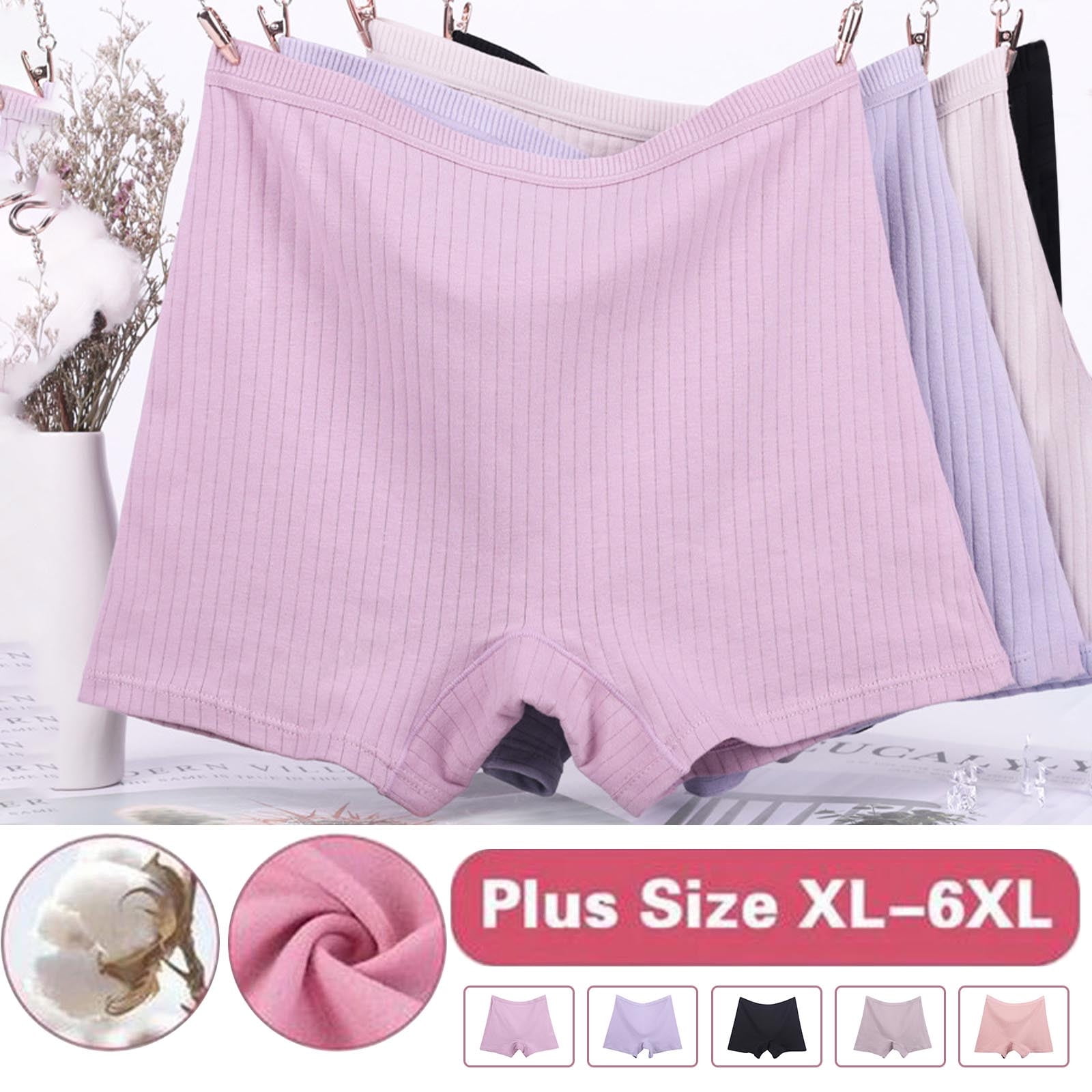 ZLYC Dames Katoenen Boxershorts Comfort Ademende Slips Stretch Ondergoed, XS