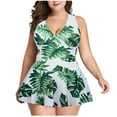 thumbnail image 1 of Aboser Womens Plus Size Floral Print Swimdress, Two Piece Tankinis Swimsuit Sets,Summer Beach, 1 of 4
