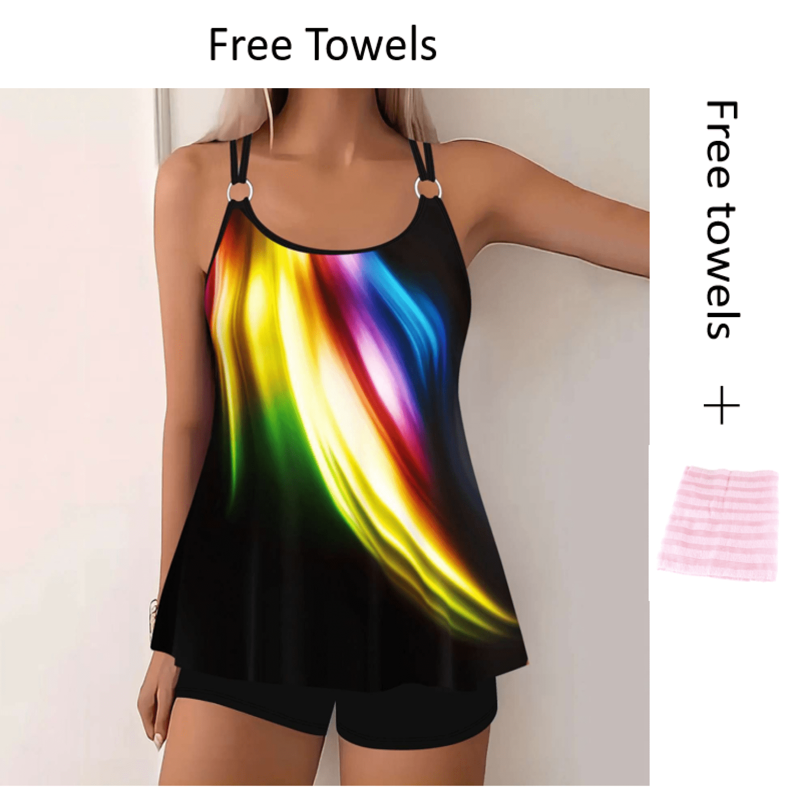 womens plus size tie dye bathing suits