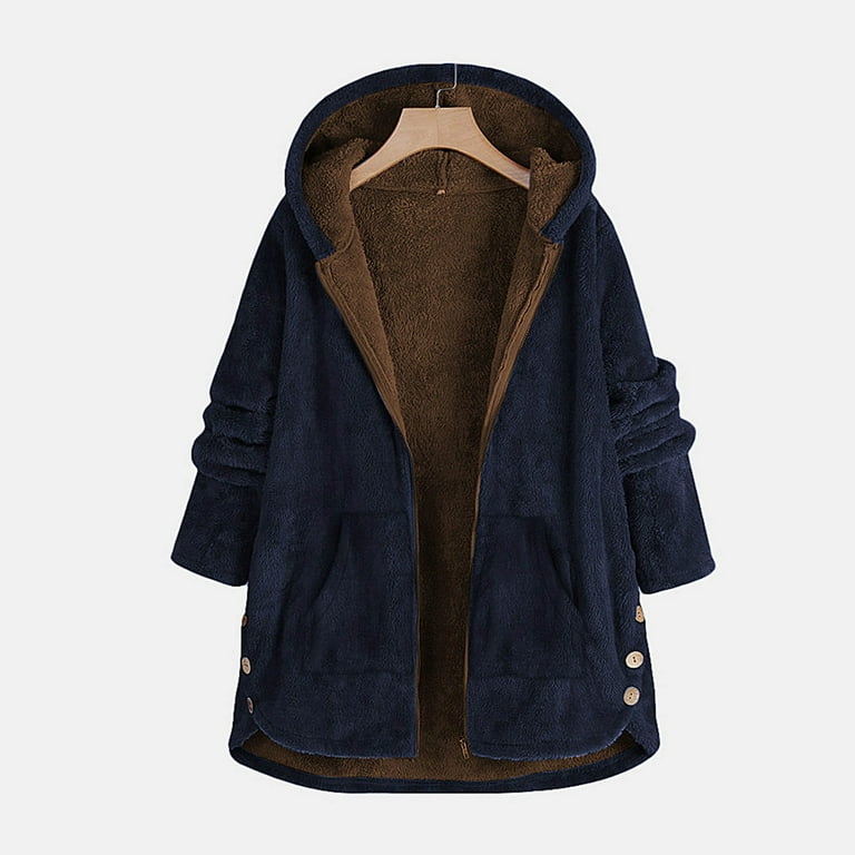 Aboser Womens Plus Size Winter Coats with Hood Sherpa Lined Warm