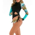 thumbnail image 1 of Aboser Womens Rash Guard Long Sleeve Two Piece Swimsuits Aztec Print Bathing Suit Tummy Control Swimwear with Shorts, 1 of 5
