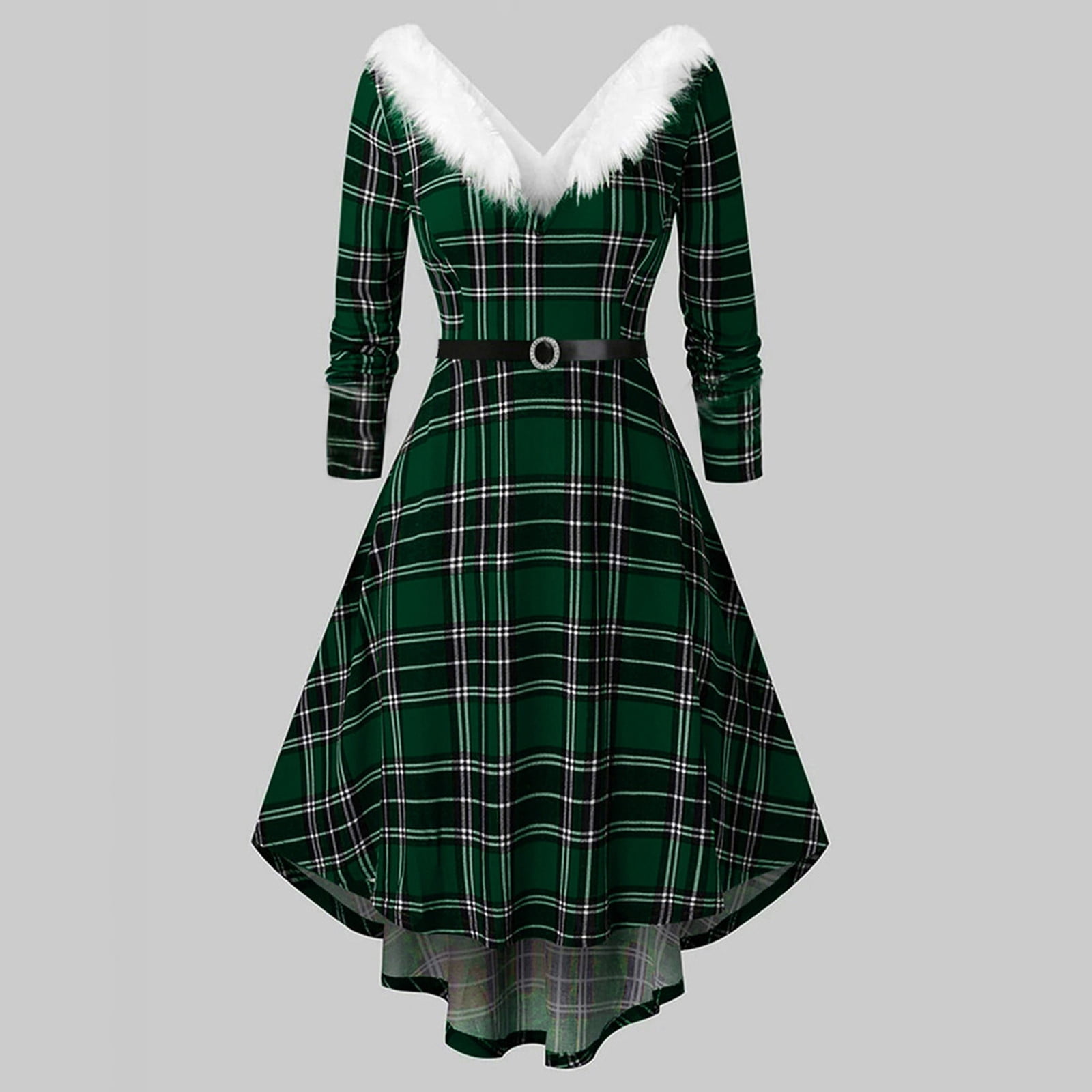 Aboser Womens Santa Dress Mrs Claus Costume Plus Size Christmas Dresses Red and Green Plaid Dress for Women Trendy Santa Claus Outfits V Neck Furry Midi Dresses - Walmart.com Aboser Womens Santa Dress Mrs Claus Costume Plus Size Christmas Dresses Red and Green Plaid Dress for Women Trendy Santa Claus Outfits V Neck Furry Midi Dresses - Walmart.com