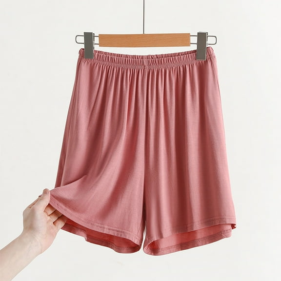 Aboser Womens Sleep Shorts Plus Size Soft Pajama Shorts Casual Summer Lounge Shorts Lightweight Elastic Waist Pjs Buttoms Shorty Pants for Female