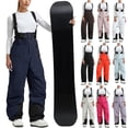 thumbnail image 1 of Aboser Womens Snow Ski Bibs Waterproof Windproof Ripstop Overalls Winter Insulated Snowsuits Adjustable Underbust Jumpsuits One Piece Snowboarding Skiing Suit, 1 of 7